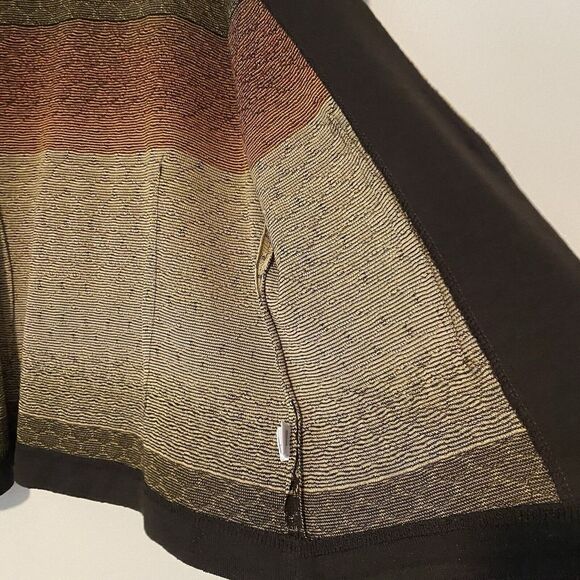 Ming Wang Small Brown Striped Knit Jacket Button Front Office Neutral - Picture 6 of 15